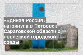 «Единая Россия» нагрянула в Петровск Саратовской области с проверкой городской среды