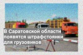 В Саратовской области появятся штрафстоянки для грузовиков