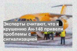 Эксперты считают, что к крушению Ан-148 привели проблемы с сигнализацией