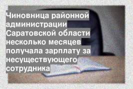 Чиновница районной администрации Саратовской области несколько месяцев получала зарплату за несуществующего сотрудника