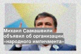Михаил Саакашвили объявил об организации «народного импичмента»