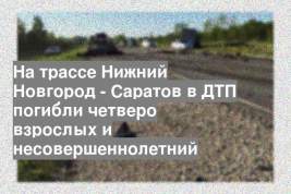 На трассе Нижний Новгород - Саратов в ДТП погибли четверо взрослых и несовершеннолетний