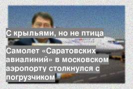 Самолет «Саратовских авиалиний» в московском аэропорту столкнулся с погрузчиком