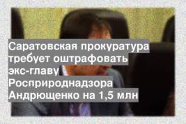 Саратовская прокуратура требует оштрафовать экс-главу Росприроднадзора Андрющенко на 1,5 млн
