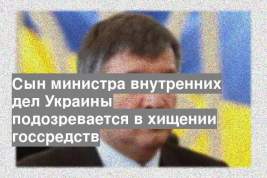 Сын министра внутренних дел Украины подозревается в хищении госсредств