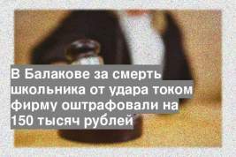 В Балакове за смерть школьника от удара током фирму оштрафовали на 150 тысяч рублей