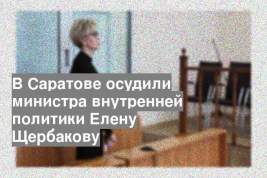 В Саратове осудили министра внутренней политики Елену Щербакову