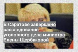 В Саратове завершено расследование уголовного дела министра Елены Щербаковой