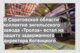 В Саратовской области коллектив энгельсского завода «Тролза» встал на защиту задержанного директора Котвицкого