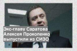 Экс-главу Саратова Алексея Прокопенко выпустили из СИЗО